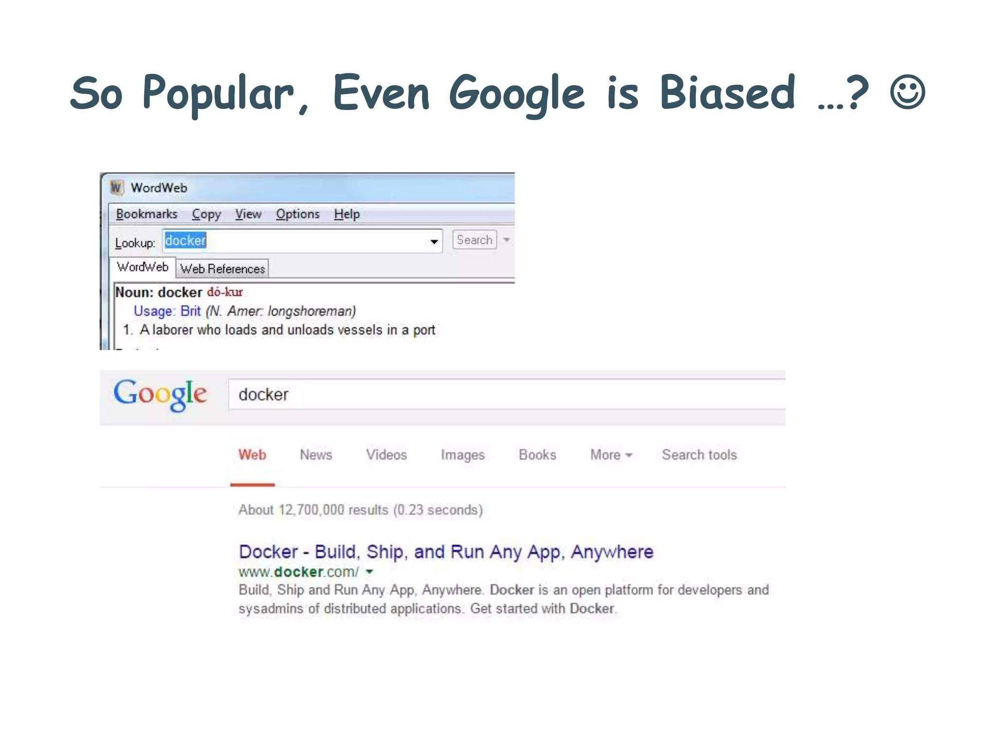 So Popular, Even Google is Biased …? 
 