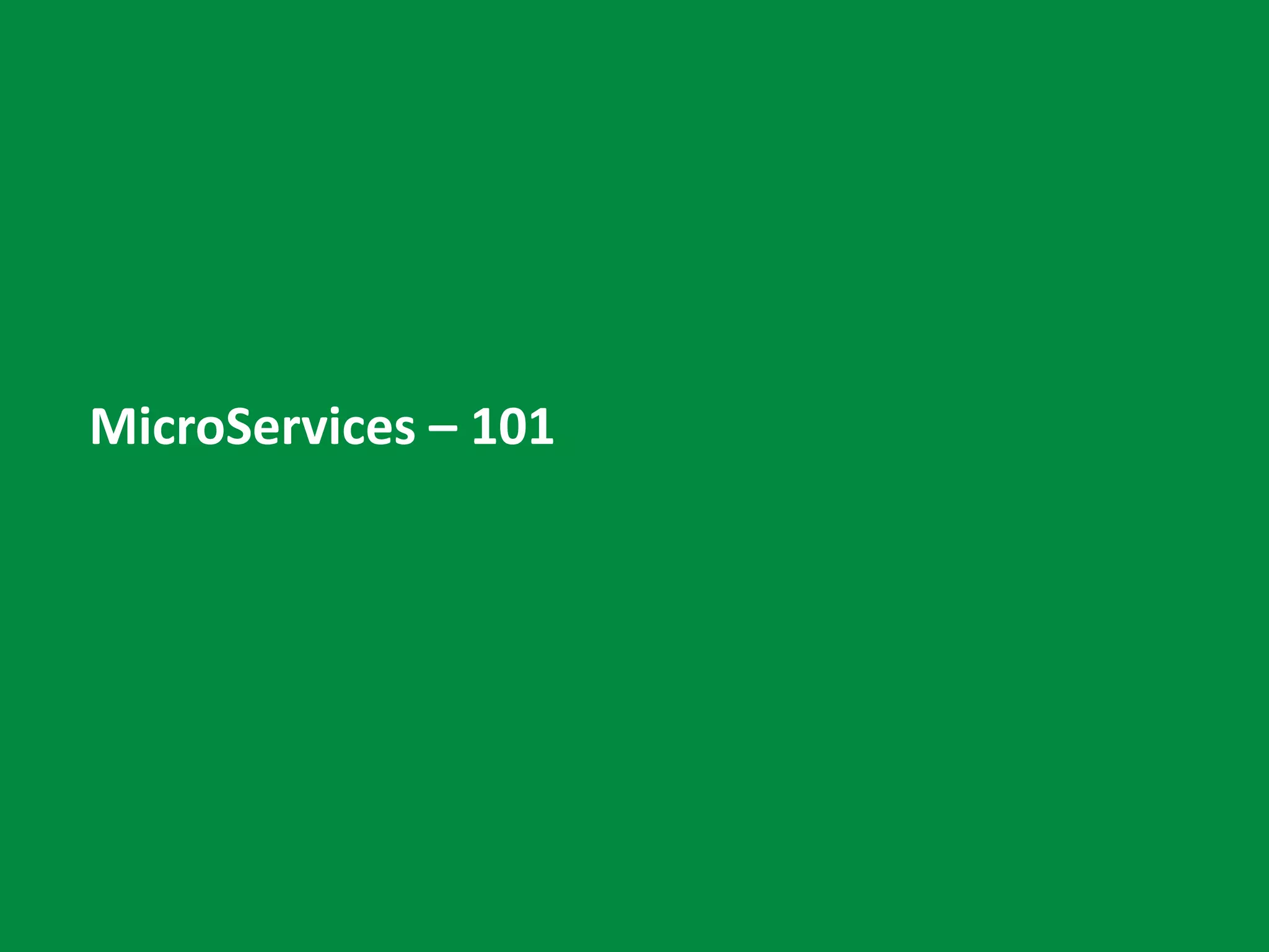 MicroServices – 101
 