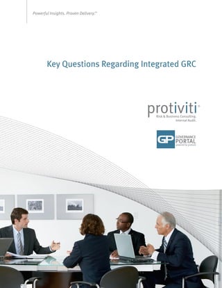 Key Questions Regarding Integrated GRC
 