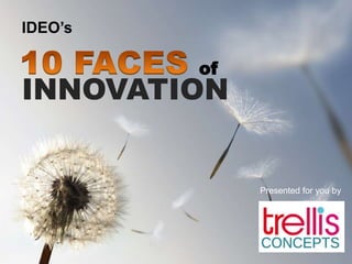of
INNOVATION
IDEO’s
Presented for you by
 