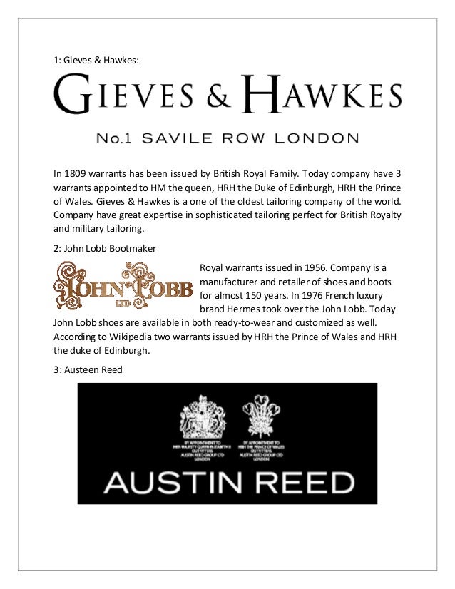 10 fashion brands awarded by british royal warrant