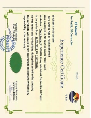 doosan certificate