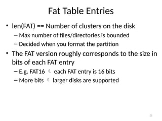 File system and directories structure in operating system | PPTX