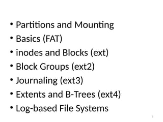 File system and directories structure in operating system | PPTX