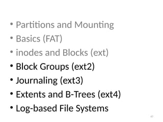 File system and directories structure in operating system | PPTX