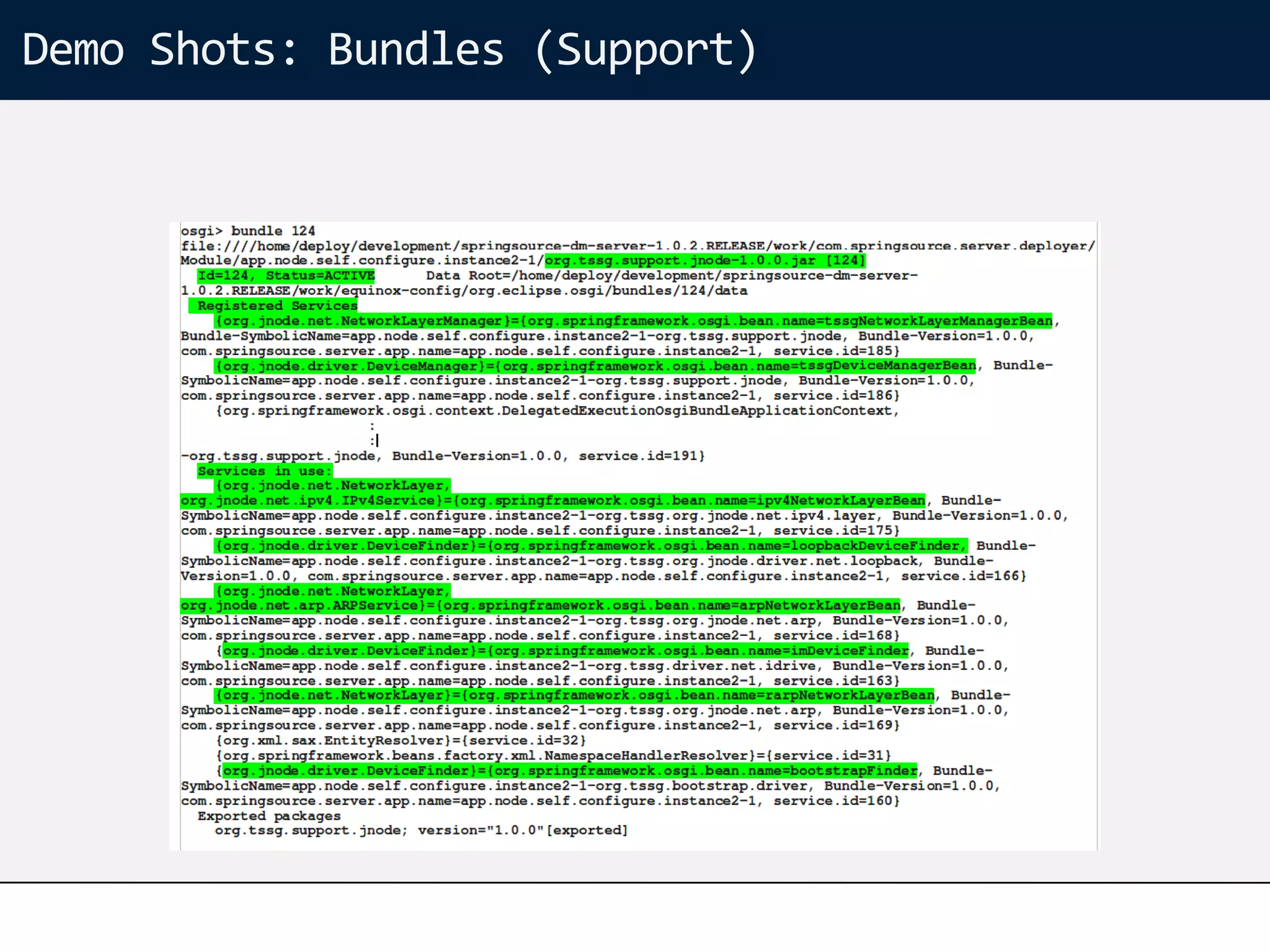 Demo Shots: Bundles (Support)
 
