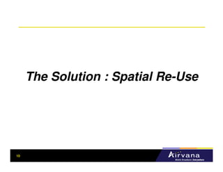 The Solution : Spatial Re-Use




10
 