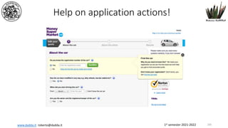 1st semester 2021-2022
www.dadda.it roberto@dadda.it
Help on application actions!
105
 