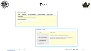 1st semester 2021-2022
www.dadda.it roberto@dadda.it
Tabs
129
 