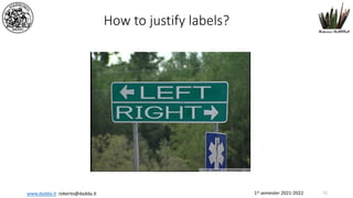 1st semester 2021-2022
www.dadda.it roberto@dadda.it
How to justify labels?
51
 
