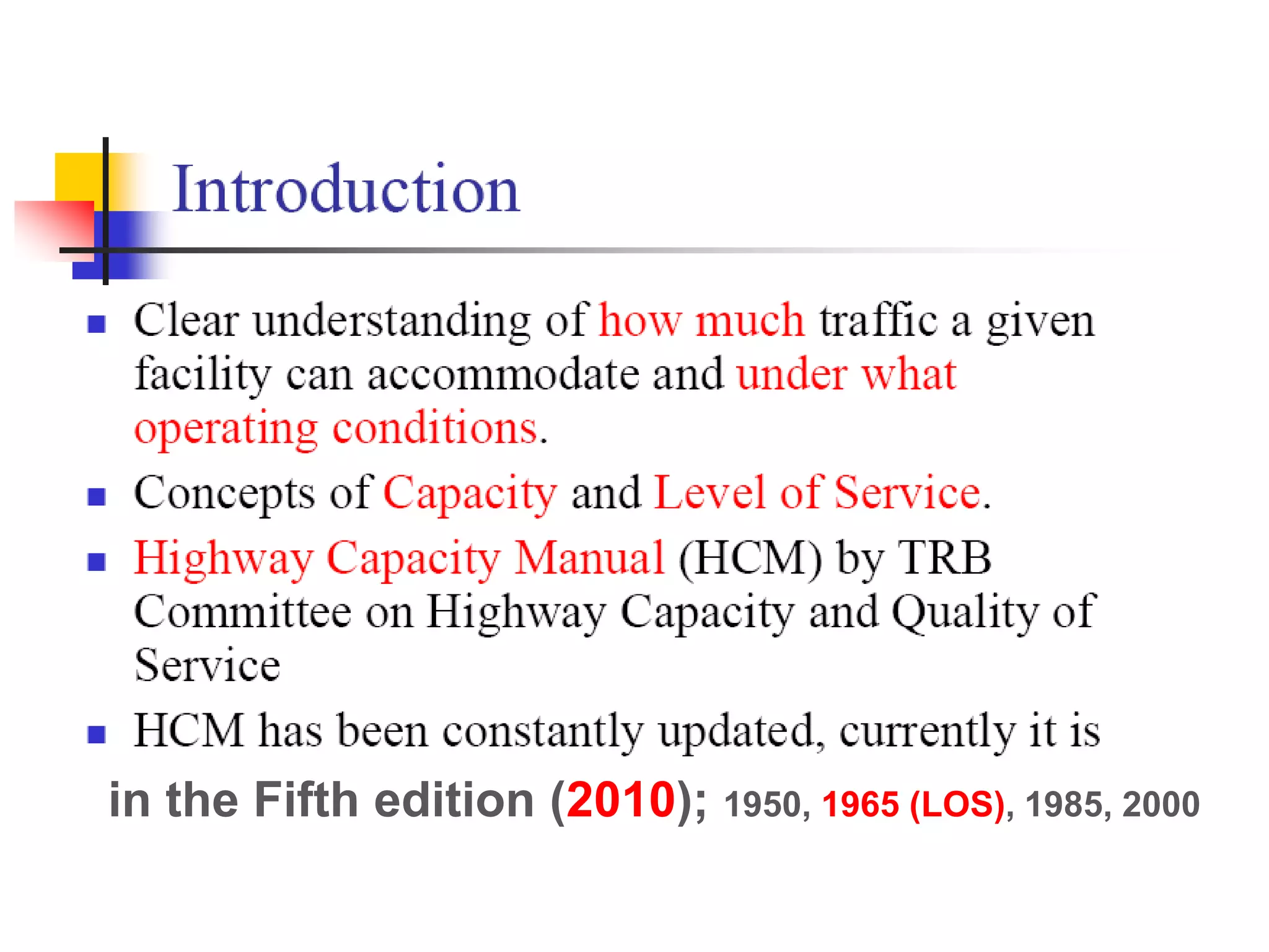in the Fifth edition (2010); 1950, 1965 (LOS), 1985, 2000
 