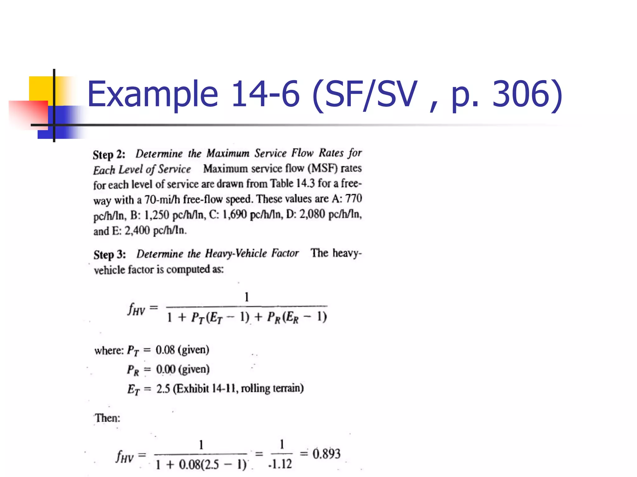 Example 14-6 (SF/SV , p. 306)
 