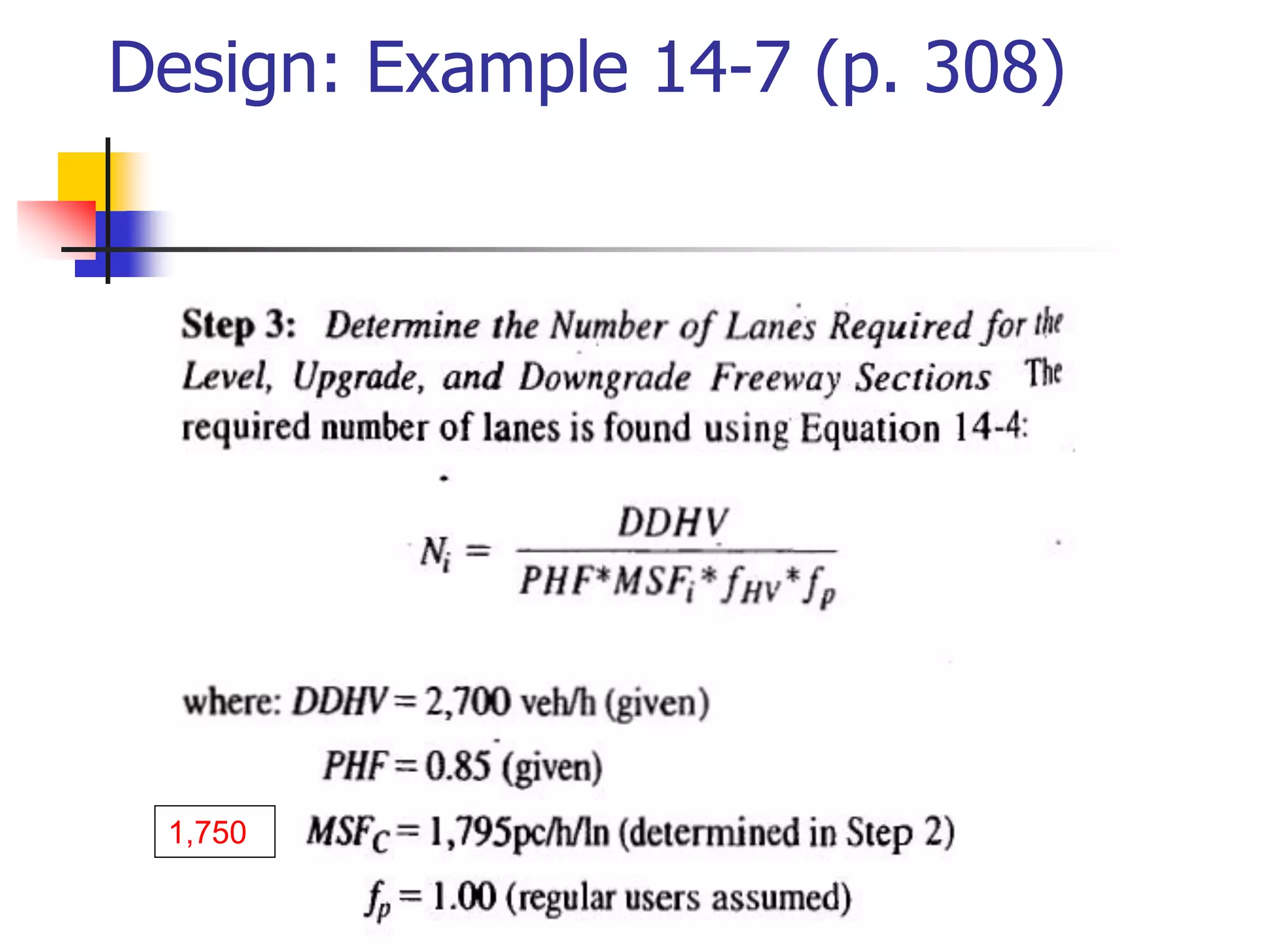 Design: Example 14-7 (p. 308)
1,750
 