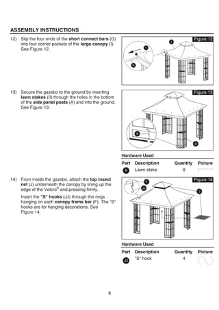 10 ft. square steel gazebo assembly manuals | PDF | Woodworking | Arts ...
