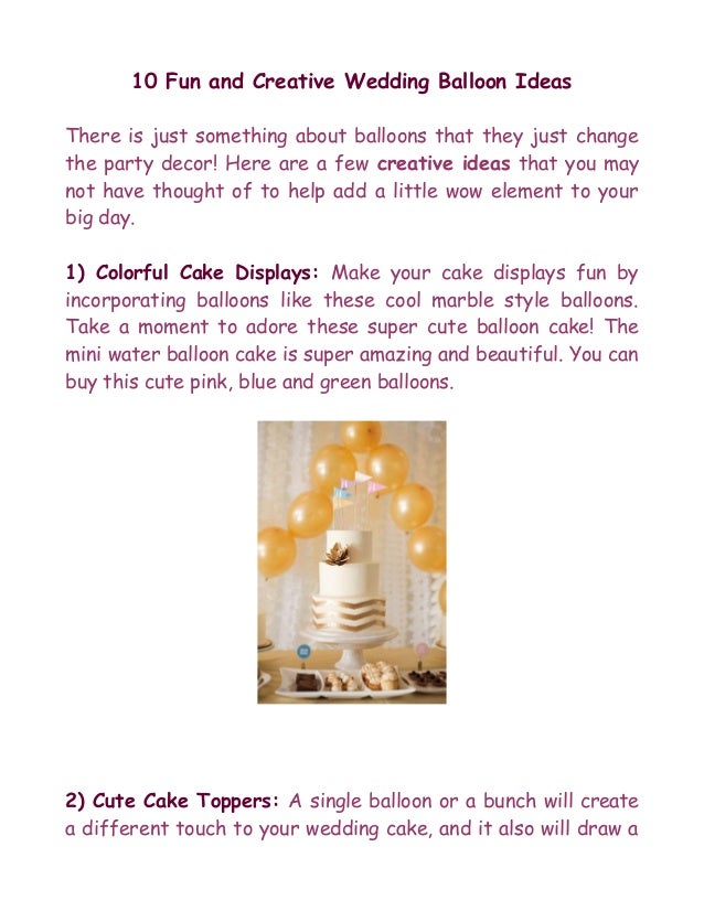 10 Fun And Creative Wedding Balloon Ideas Party Zealot