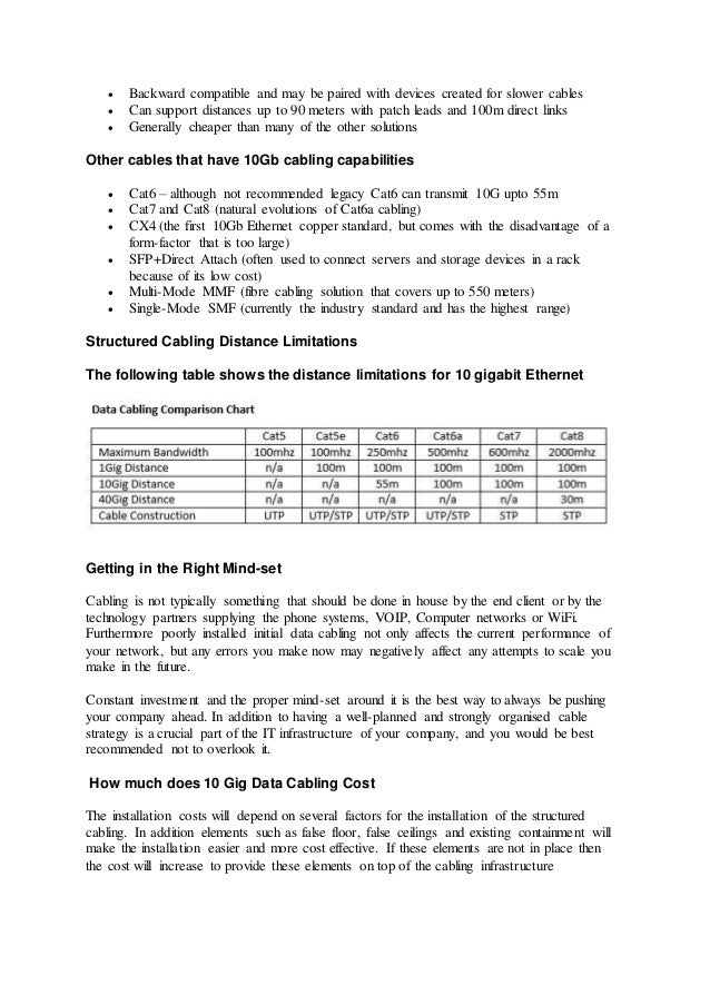 10 gigabit cabling PDF