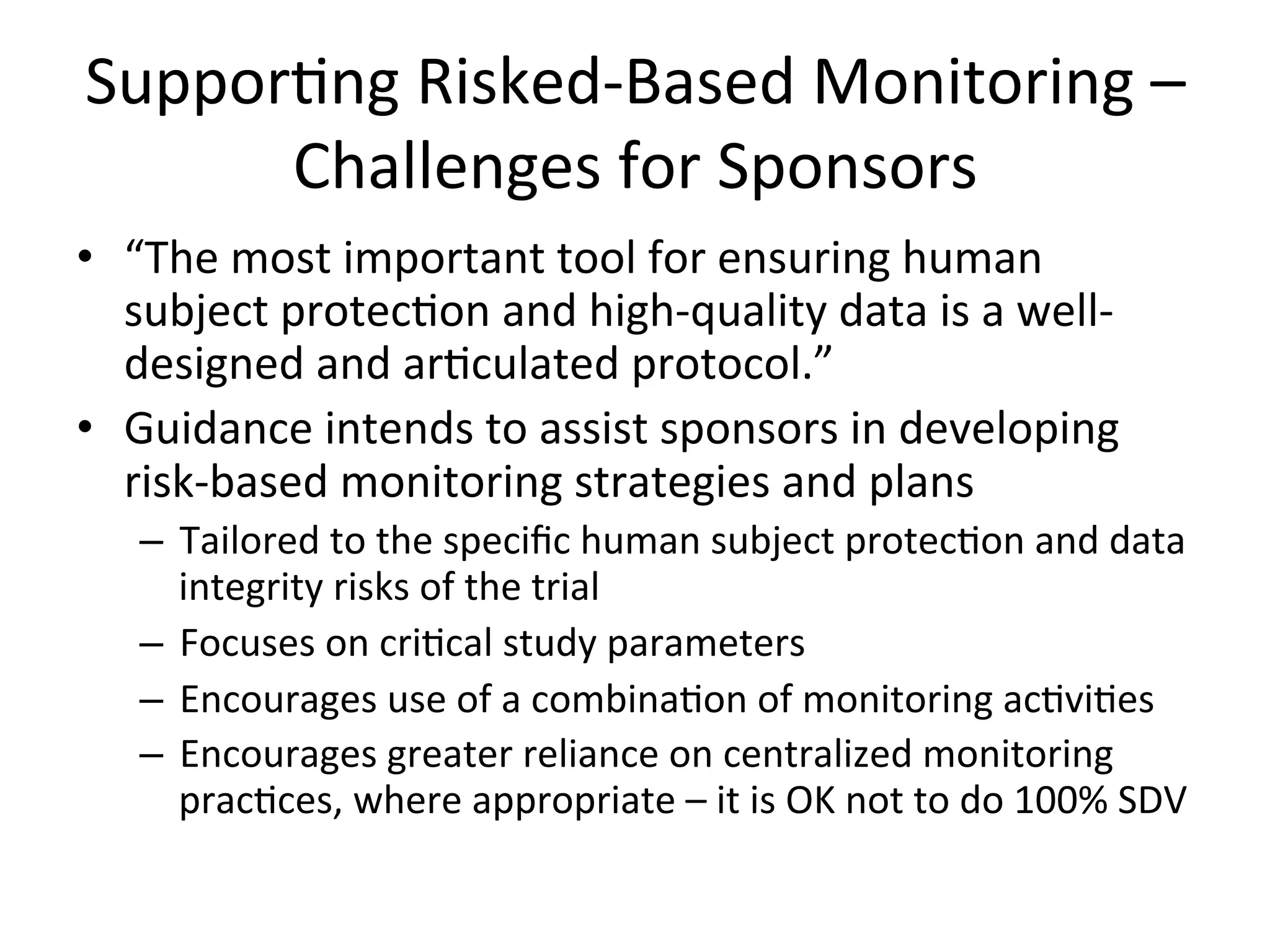 CDM's Role in Supporting Risk-Based Monitoring | PDF | Business ...