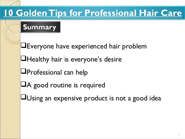 10 Golden Tips For Professional Hair Care