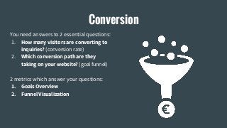 You need answers to 2 essential questions:
1. How many visitors are converting to
inquiries? (conversion rate)
2. Which co...