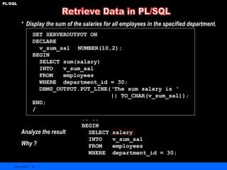 10g plsql slide | PPT