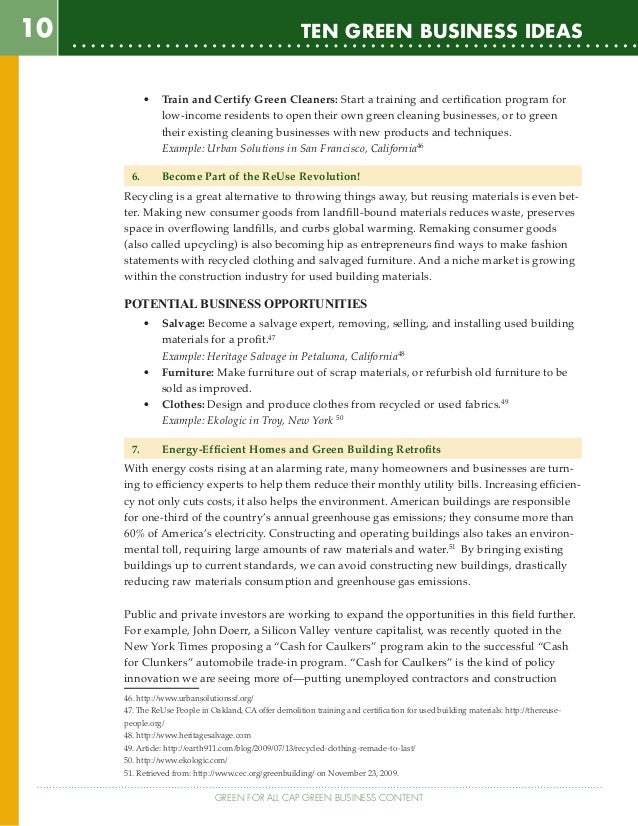 10 green business ideas cleaning business ideas