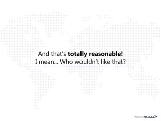 And that’s totally reasonable!
I mean... Who wouldn’t like that?
Powered by
 