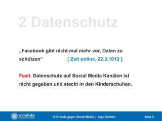 10 Gruende gegen Social Media   short