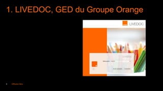 3 Diffusion libre
1. LIVEDOC, GED du Groupe Orange
 