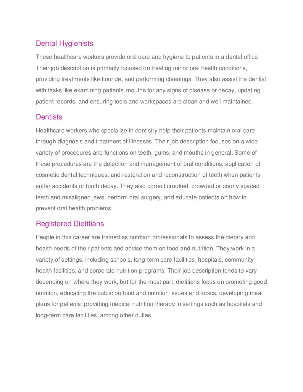 10 healthcare worker job descriptions you need to know