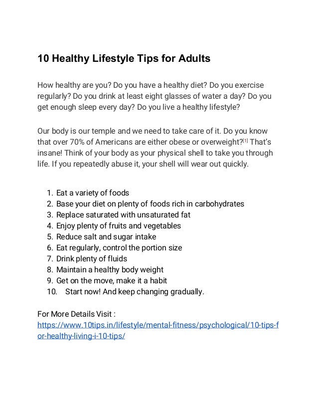 healthy body tips