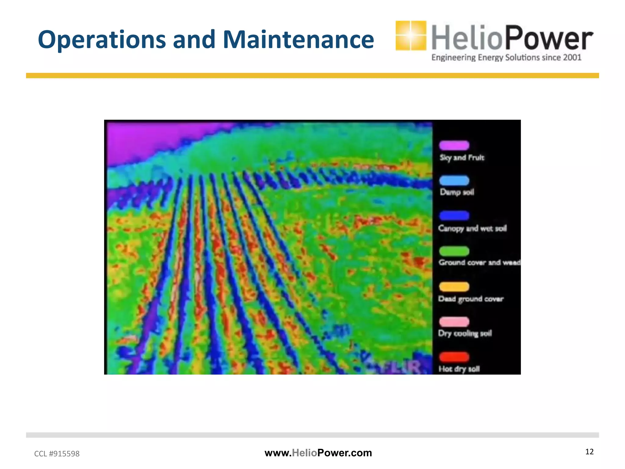 CCL #915598 www.HelioPower.com 12
Operations and Maintenance
 