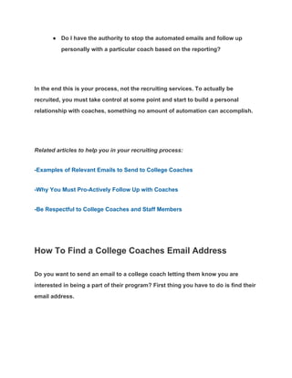 10 Helpful Articles When Writing Emails To College Coaches