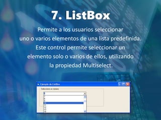 10 herramientas de visual basic | PPTX