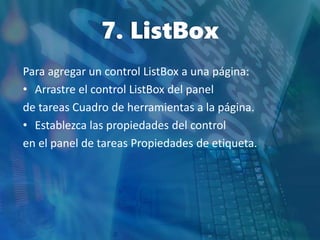 10 herramientas de visual basic | PPTX