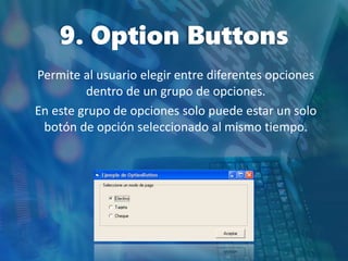 10 herramientas de visual basic | PPTX