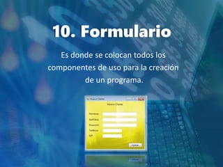 10 herramientas de visual basic | PPTX