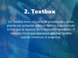 10 herramientas de visual basic | PPTX