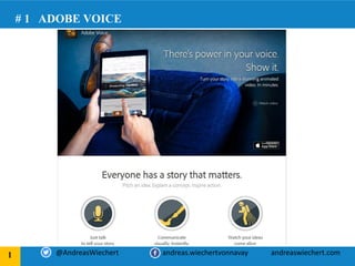 # 1 ADOBE VOICE 
1 
@AndreasWiechert andreas.wiechertvonnavay andreaswiechert.com  