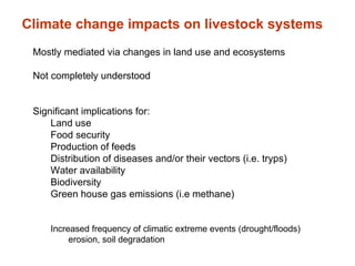 Adapting livestock systems to climate change