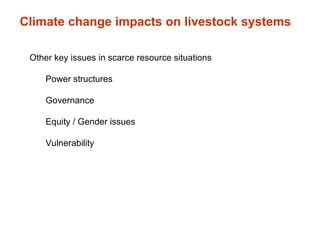 Adapting livestock systems to climate change
