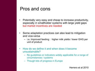 Adapting livestock systems to climate change