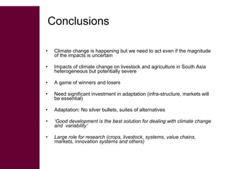 Adapting livestock systems to climate change