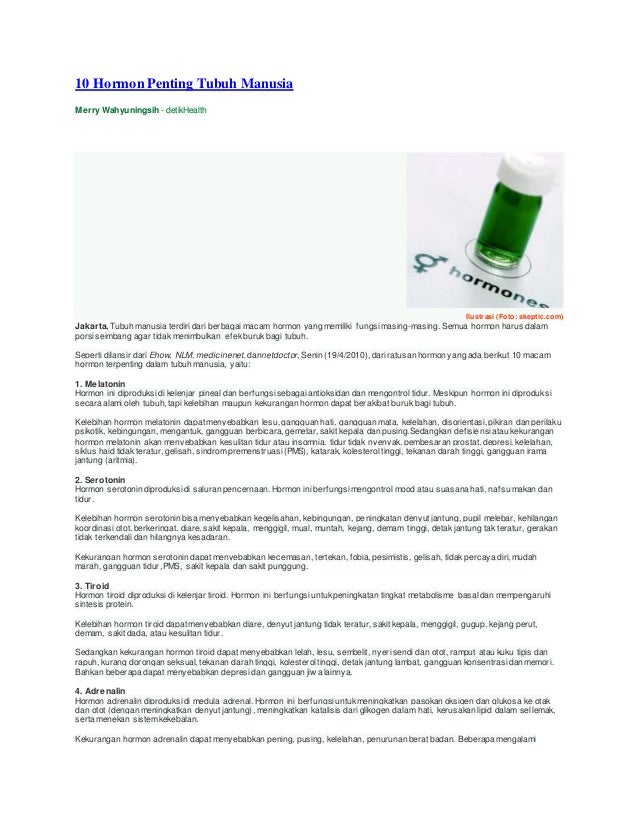 10 Hormon Penting Tubuh Manusia