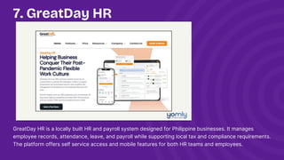 10 Best HR Software services in the Philippines | PDF
