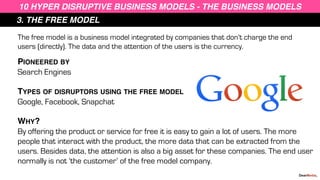 3. THE FREE MODEL
10 HYPER DISRUPTIVE BUSINESS MODELS - THE BUSINESS MODELS
The free model is a business model integrated ...