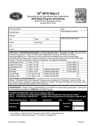 INTO Rally Ad Form | PDF