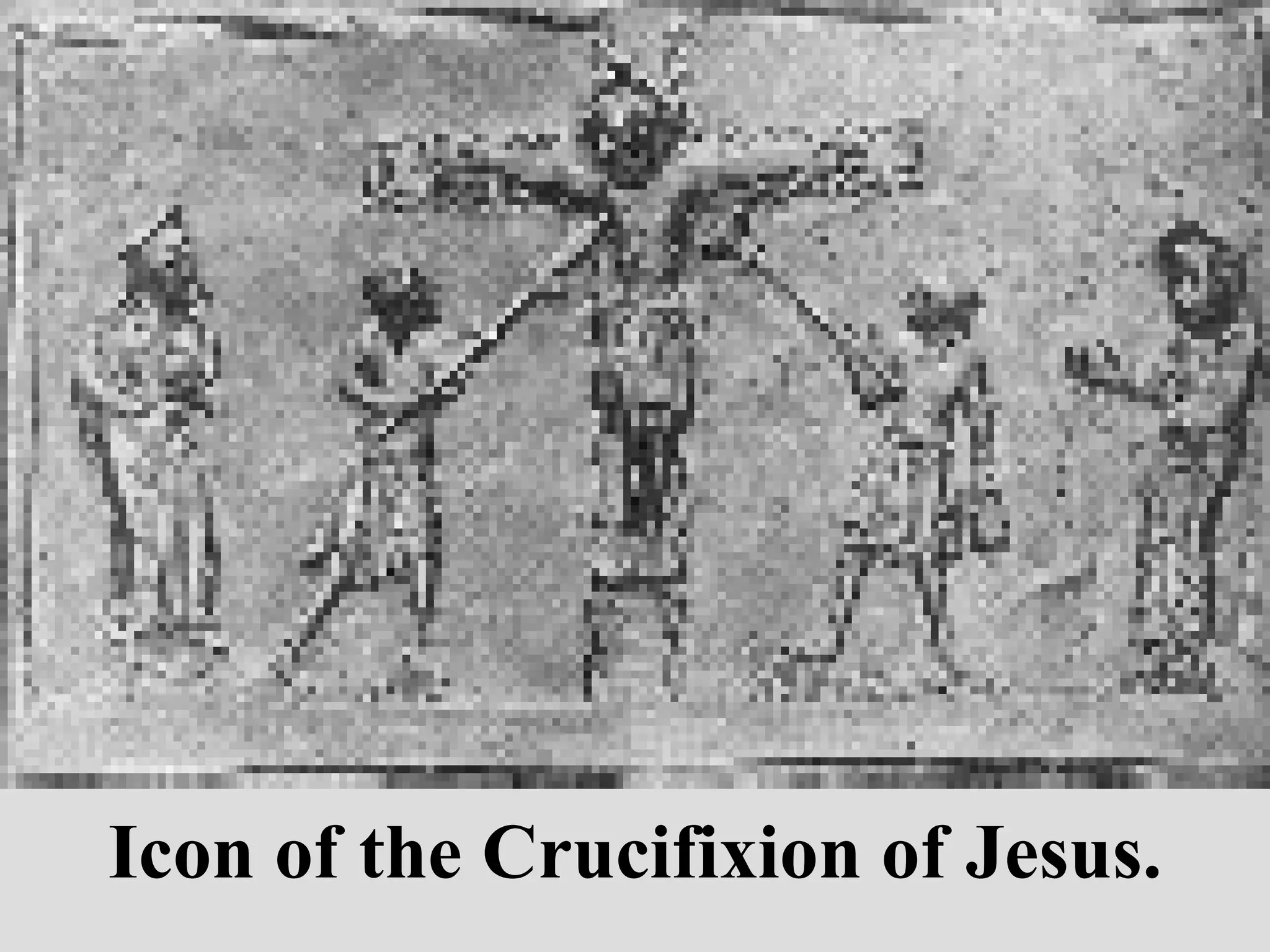 Icon of the Crucifixion of Jesus. 