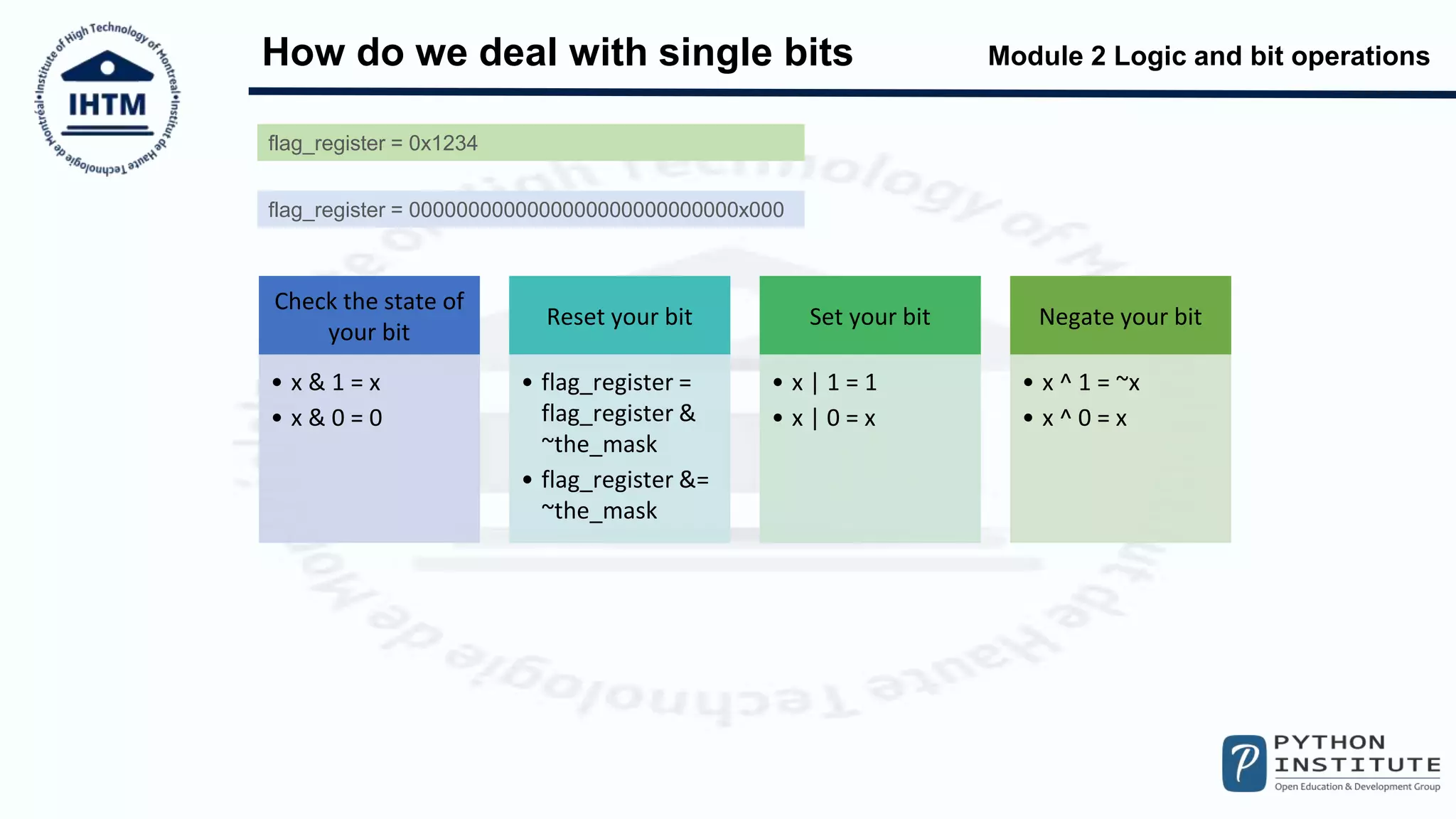 Python PCEP Logic Bit Operations | PPT