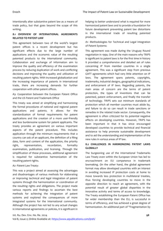 The Impact of Patent Law on Sustainable Development | PDF