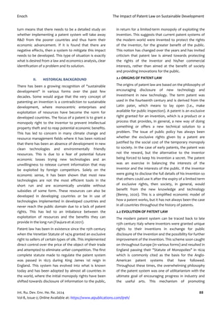 The Impact of Patent Law on Sustainable Development | PDF